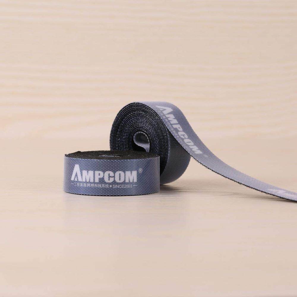 Ampcom 5M Khóa Dán Tie Bộ Kẹp Giữ Dây Cáp Máy Cuộn Dây Tai Nghe Cài Chủ Dây Chuột Bảo Vệ Cáp HDMI Quản Lý Cho Iphone Samsung Xiaomi