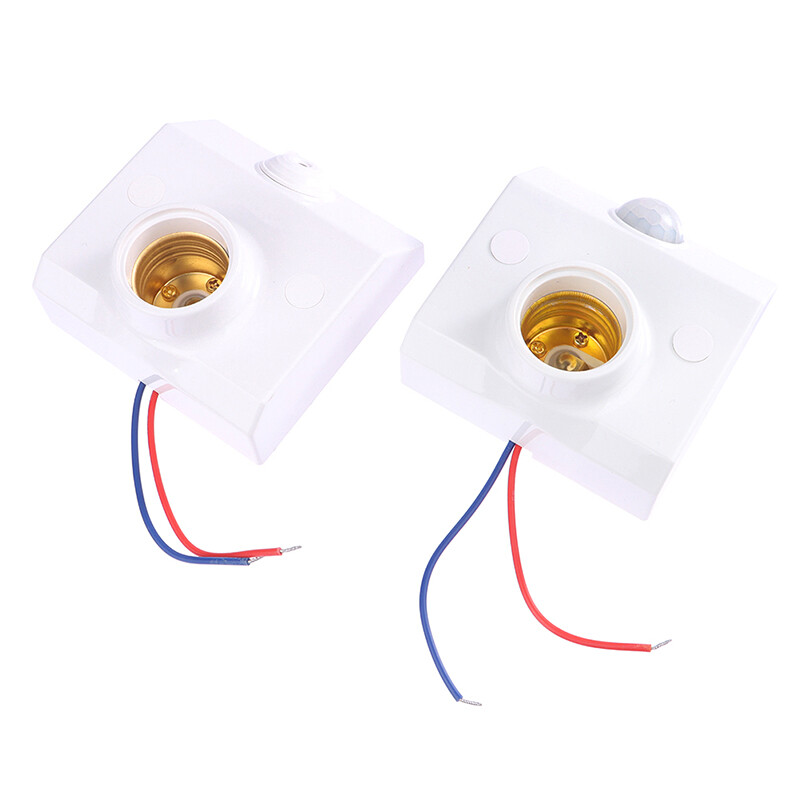 ZTHOME Automatic Human Body Infrared IR Sensor LED Bulb Light E27 Base Lamp Holder