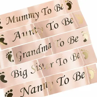 mummy to be sash rose gold