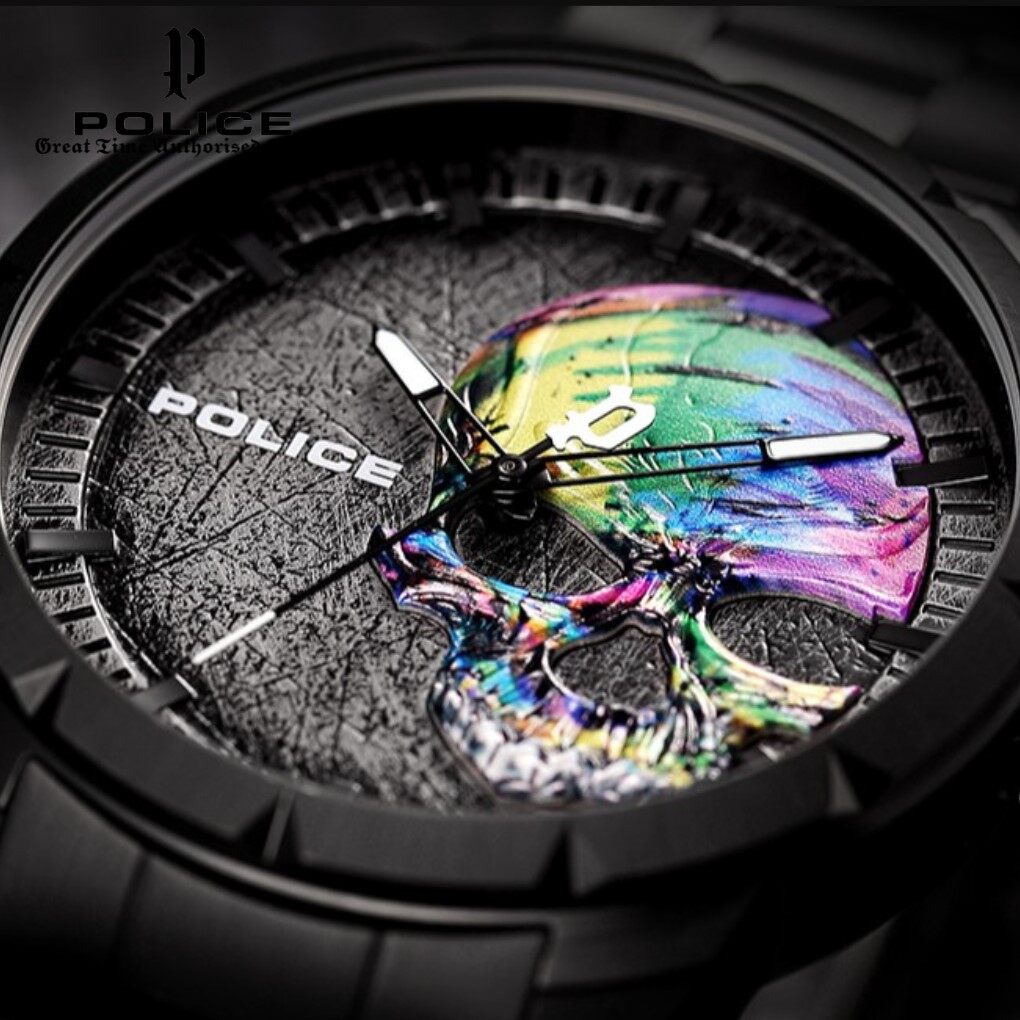 police neist skull watch