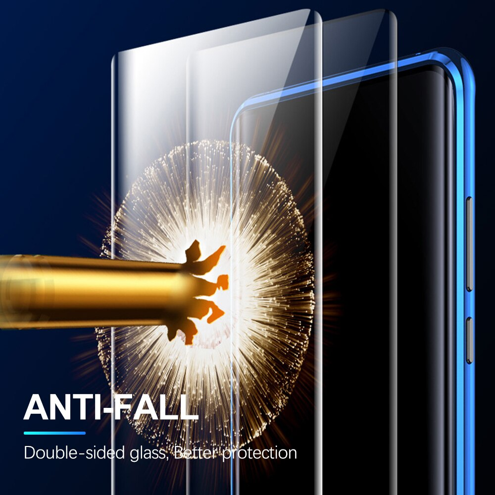 For Xiaomi Redmi Note 11 / Redmi Note 11s / Redmi Note 11 Pro 5G Magnetic Case 360 Front+Back double-sided 9H Tempered Glass Case For Redmi Note 11 Note 11s Note 11 Pro Metal Bumper Case
