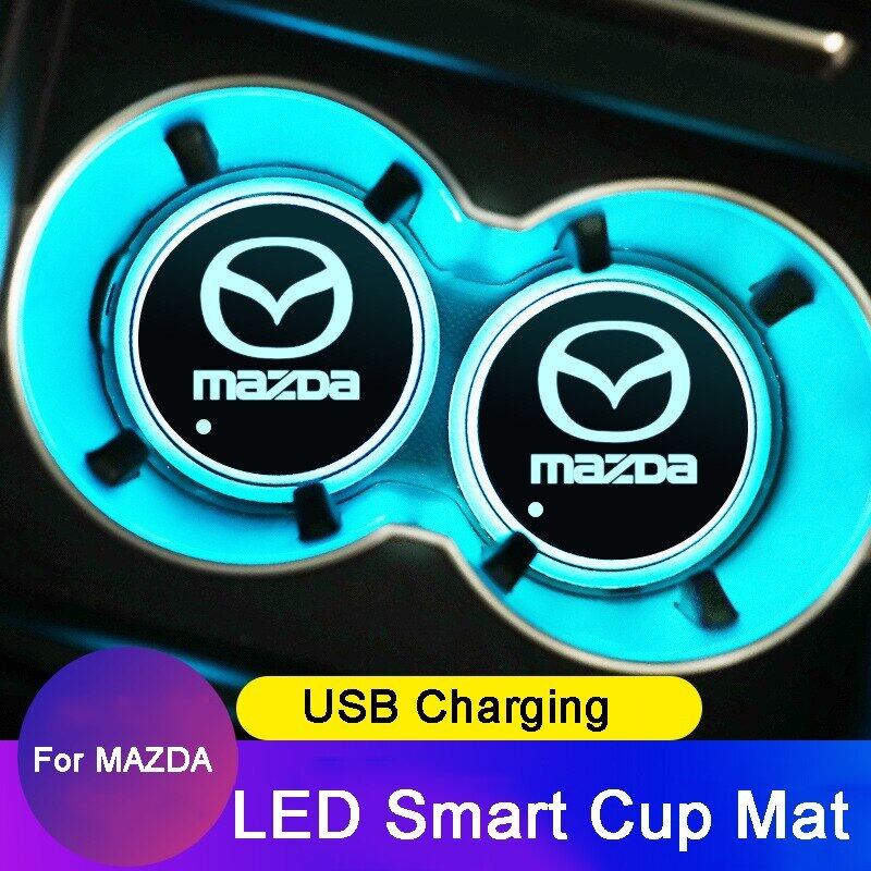Đèn Led Chiếu Sáng Cho Xe Ô Tô, Đèn Chiếu Sáng Cho Xe Mazda CX5 CX7 RX8 RX7 CX9 Spoiler MX5 CX3 626 626 323 Trang Trí Đèn Pad Phụ Kiện Coaster