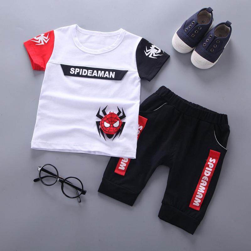 Summer Kids Baby Boys Letter Printed Blouse Tops T Shirt Toddler Clothes Outfits