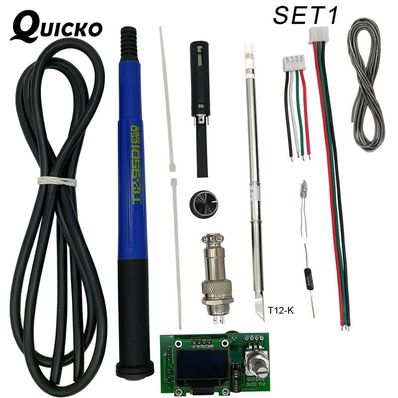QUICKO Temperature Adjust T12 STC OLED Controller Digital Solde Iron Station Welding Display Panel Apply To HAKKO T12 Tips