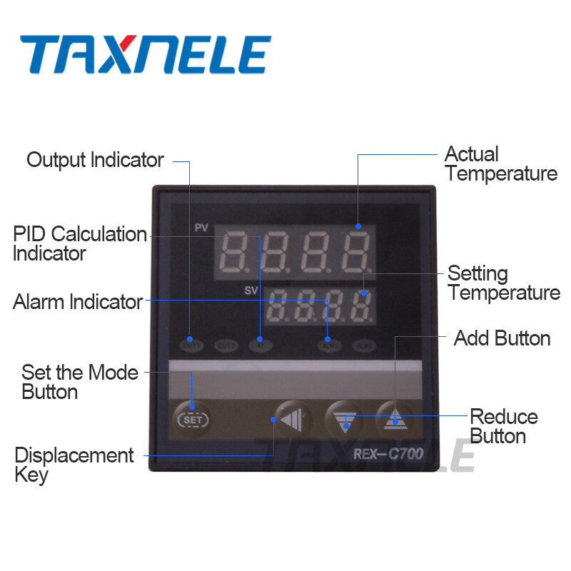 220V Oven Temperature Controller REX-C700 C700  Universal Input Relay Output SSR output 72*72mm Thermostat