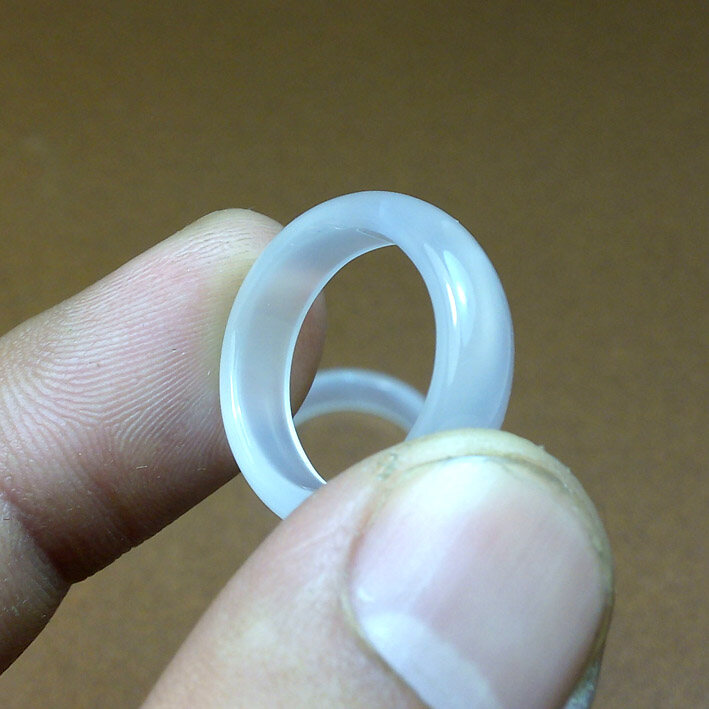 White agate Rings Jade ring White Chalcedony Ring beautiful Fashionable