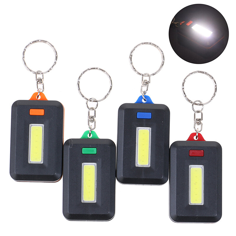 Móc khóa đèn pin Cob móc khóa đèn pin led mini di động đèn khẩn cấp ngoài trời