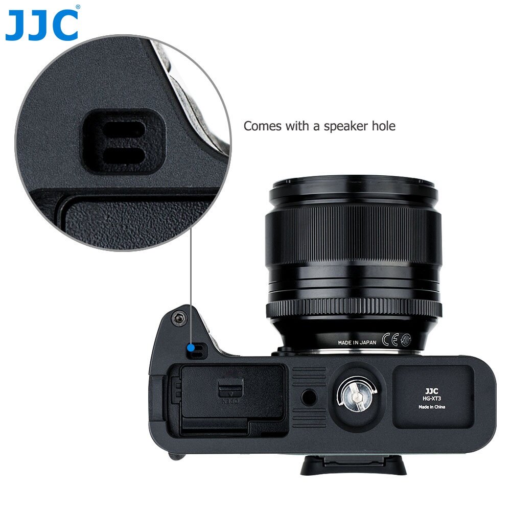 JJC HG-XT3 Camera Solid Metal Hand Grip Secure Handle Bracket For Fujifilm X-T3 X-T2 XT2 XT3 Cameras, Replace MHG-XT3 MHG-XT2