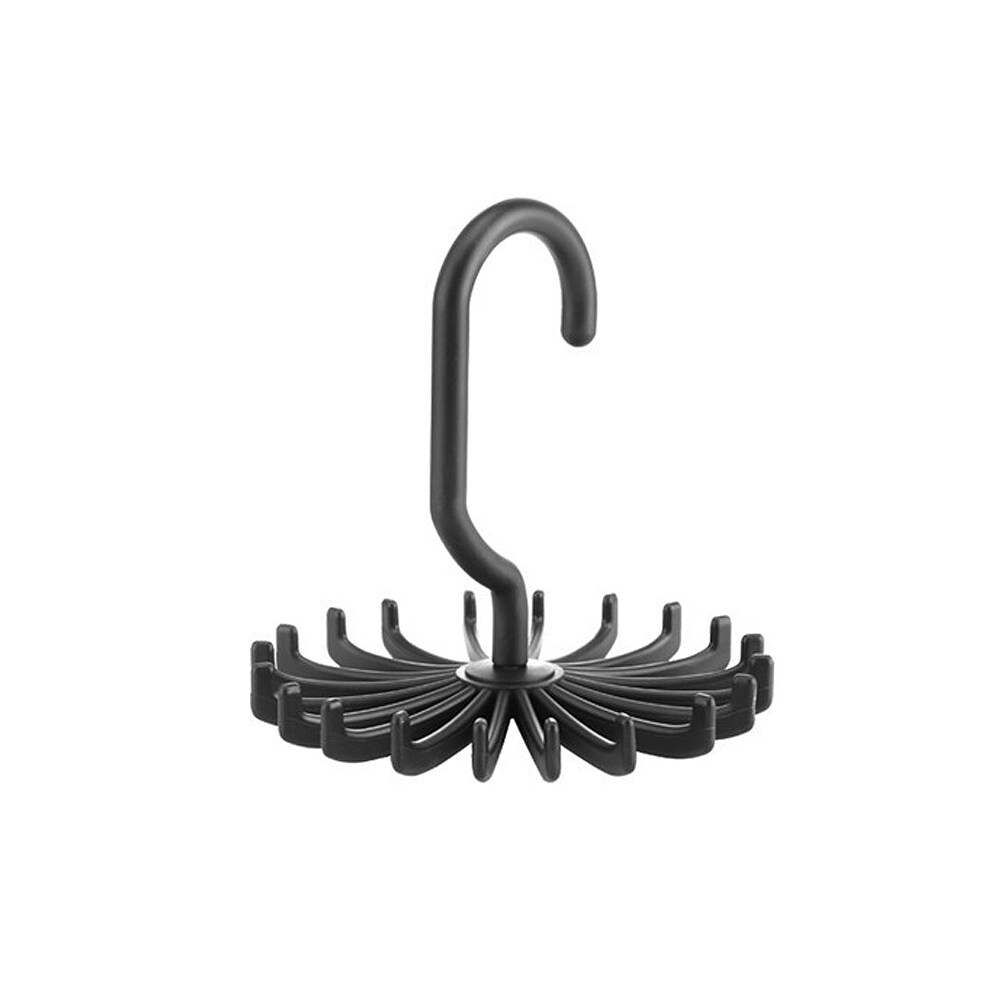New 360° Rotating Tie Rack Belt Hangers 20 Neck Holder Hook for Closet
