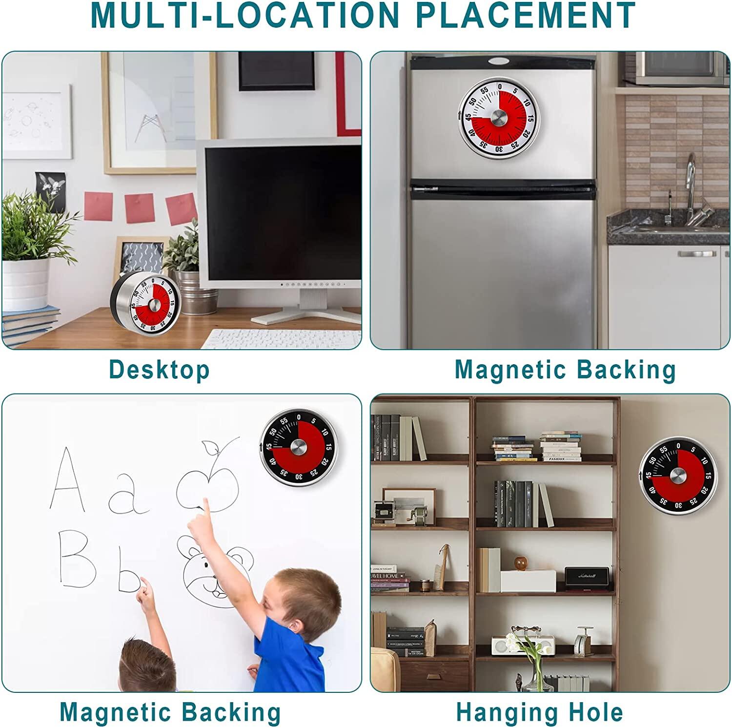 Đồng Hồ Bấm Giờ Trực Quan 60 Phút, Đồng Hồ Đếm Ngược Cơ Học Đồng Hồ Bấm Giờ Nhà Bếp, Đồng Hồ Dạy Học Trong Lớp Để Giảng Dạy, Họp Mặt, Nấu Ăn, Làm Việc