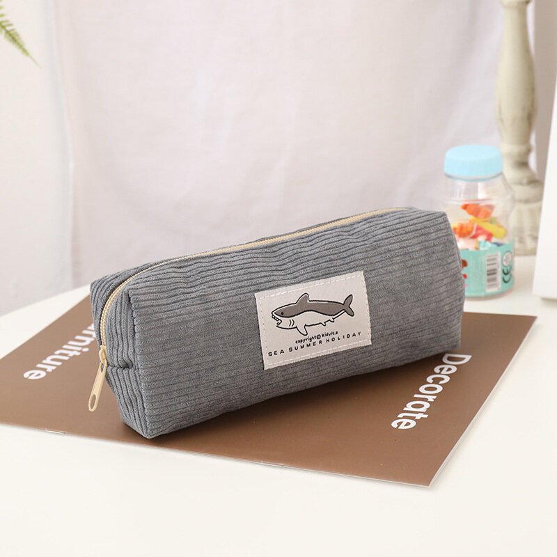 Pencil Holder With Kawaii Prints Pencil Pouch Shark Stationery Holder Cute Pencil Case Large Capacity Pencil Case