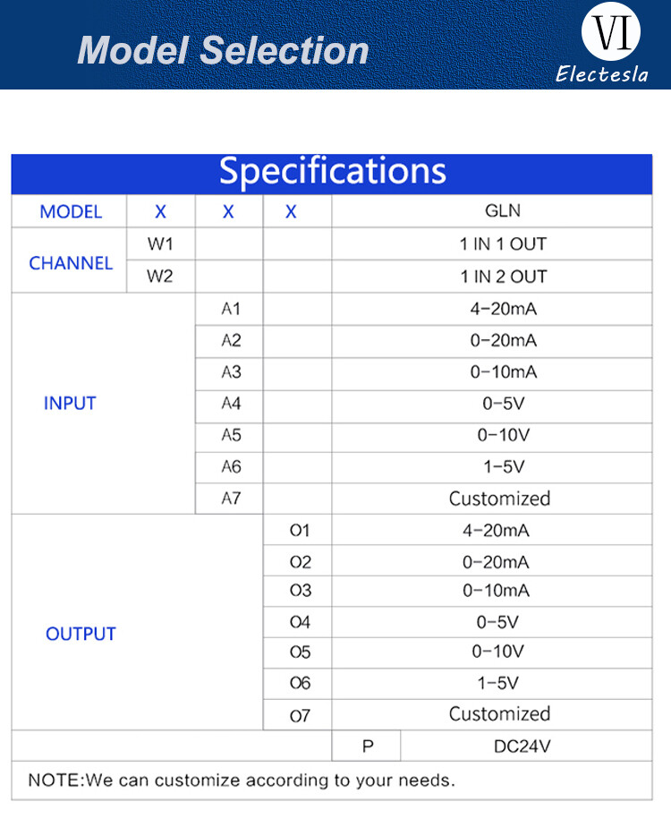 Bộ Cách Ly Tín Hiệu DC Siêu Mỏng Cảm Biến Cách Ly 0-10V 4-20mA 0-5V Đa Đầu Vào Bộ Phát Điện Áp Dòng Điện DC24V