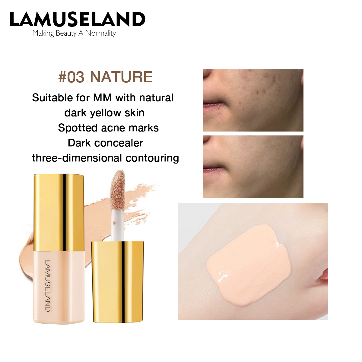 XZ Beauty Matte Liquid Concealer Full Coverage Acne Scars Dark Circles Foundation Lasting Whitening Face Cosmetics