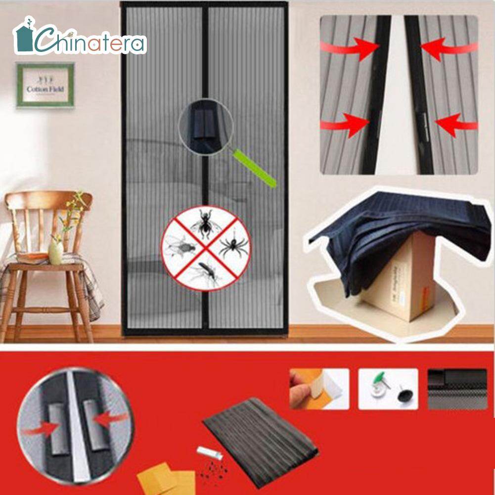 [Chinatera] 100x210cm Summer Anti Mosquito Insect Fly Bug Kitchen Curtains Magnetic Mesh Net Automatic Closing Door Screen