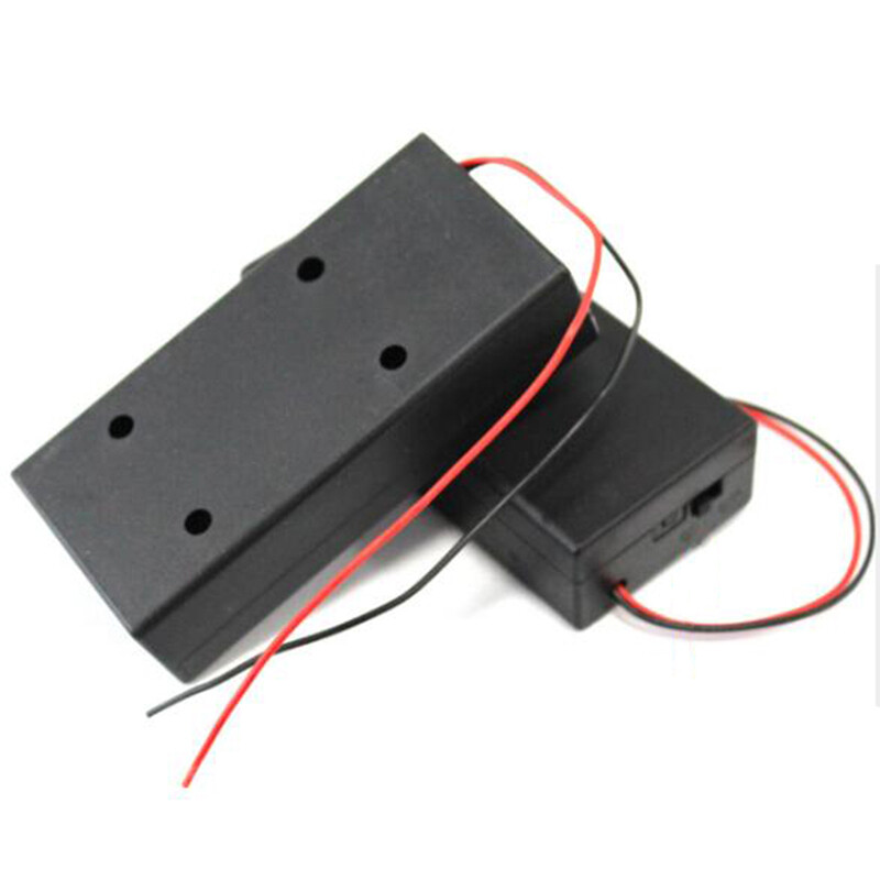 1pcs 3.7V 2x18650 kẹp giữ ắc quy hộp lưu trữ với On/Off chuyển đổi và bao gồm cáp