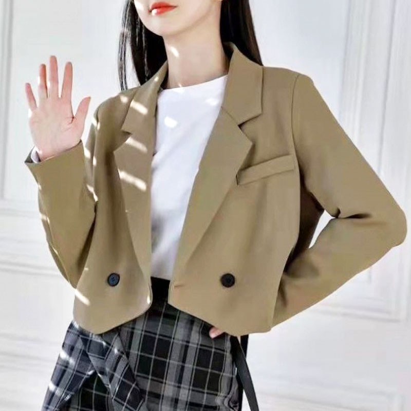 CHICCHIC Women's Blazer with Lining and Shoulder Pads Summer Lightweight Jacket
