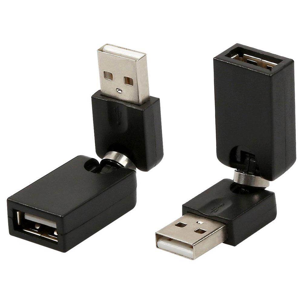 360º Swivel Adjustable Angle USB 2.0 Male to Female Adapter Cable Converter360 Degree Free Rotation Usb Male To Female Adapter Usb Male To Female Rotary Bending Interface A Male To A Female
