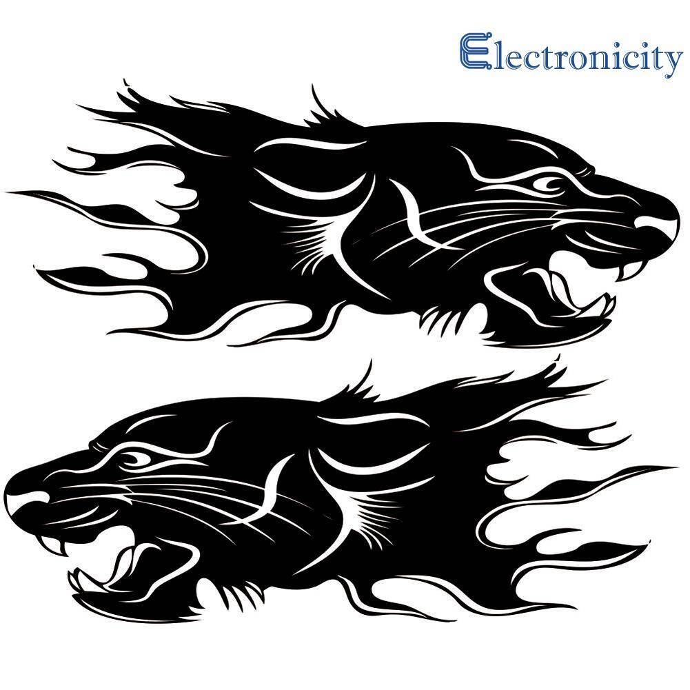 Lion Totem Car Sticker Set Car Side Body Stickers Automobile Decals Black