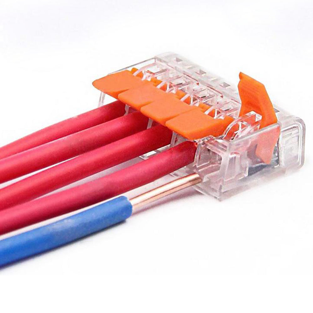 75x Electrical Connectors Wire Block Clamp Terminal Cable Reusable for Wago 221
