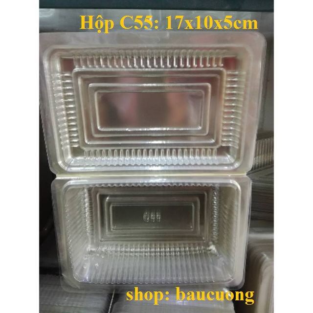 100 Hộp Nhựa Pet C55 (Đựng 5 Lạng)