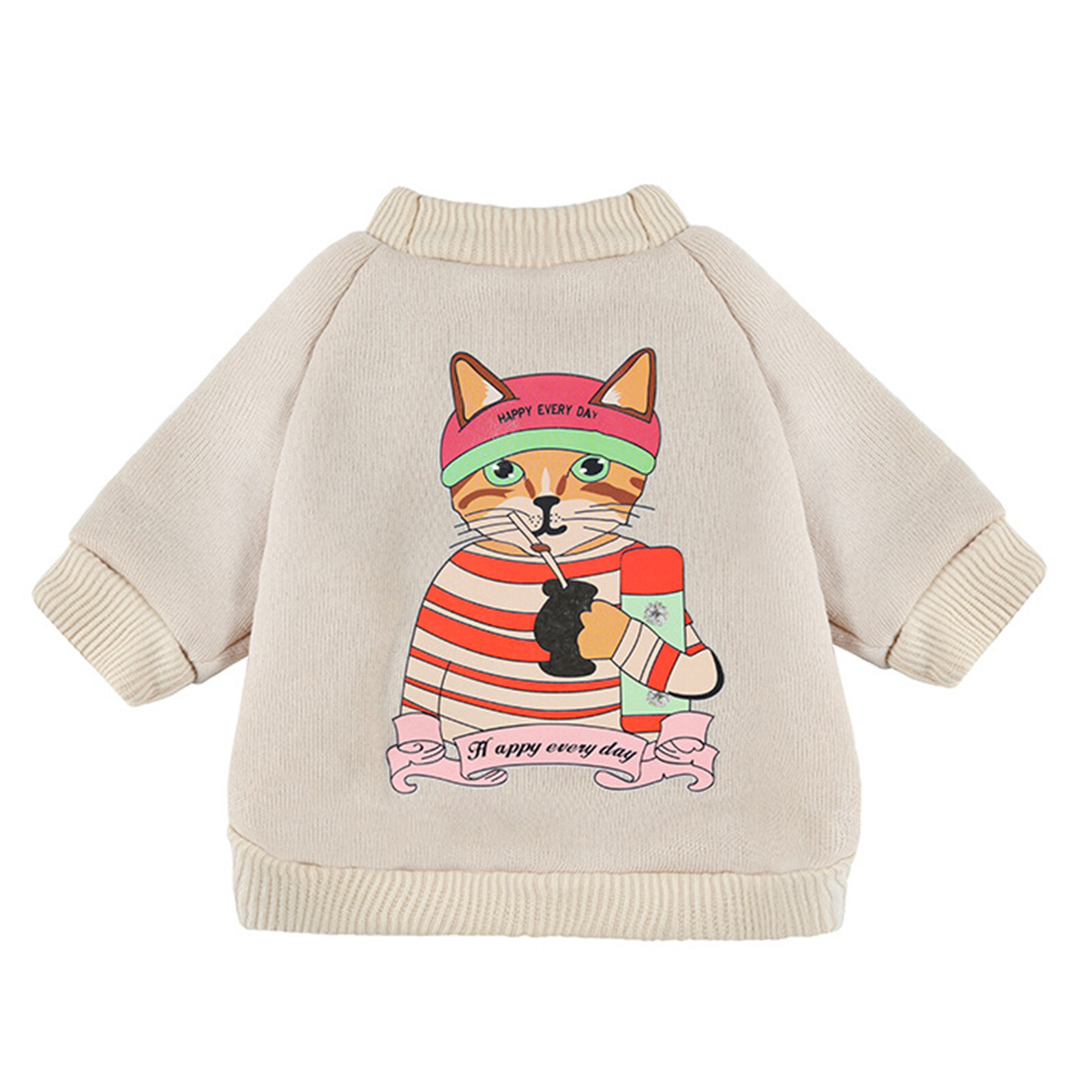 huanhuang Pet Clothes Cartoon Kitten Dogs Pattern All-match Skin-friendly Fashion Pet Puppy Sweatshirt for Winter