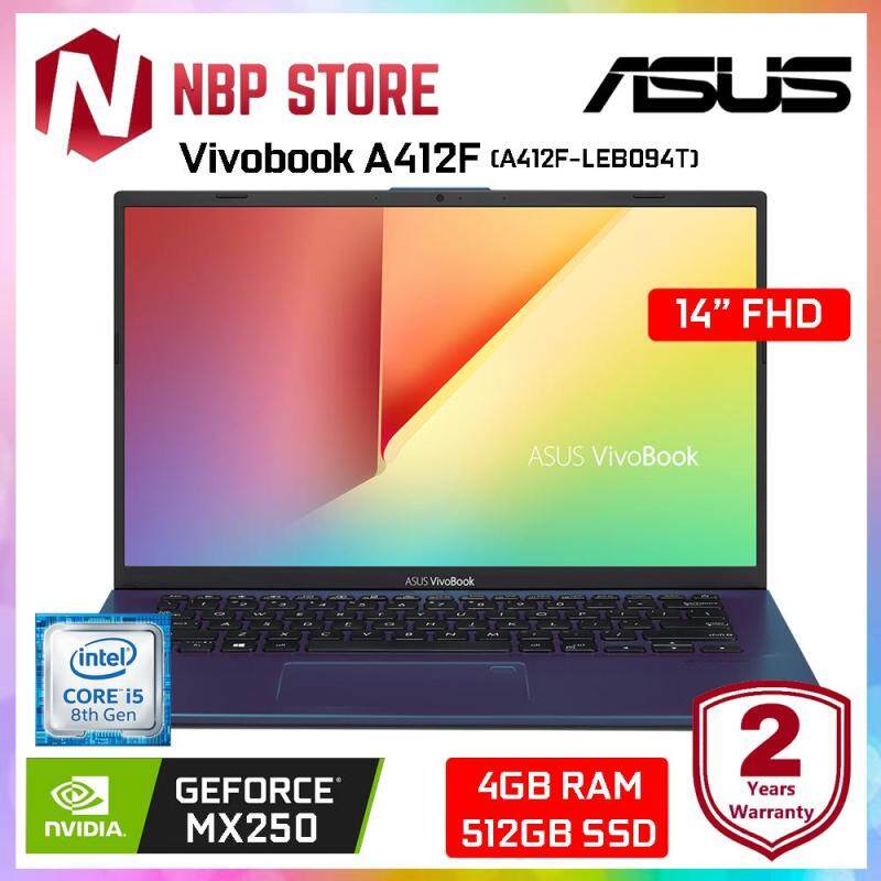 Asus Vivobook A412F-LEB094T 14 FHD Laptop Peacock Blue ( i5-8265U, 4GB, 512GB, MX250 2GB, W10 ) Malaysia
