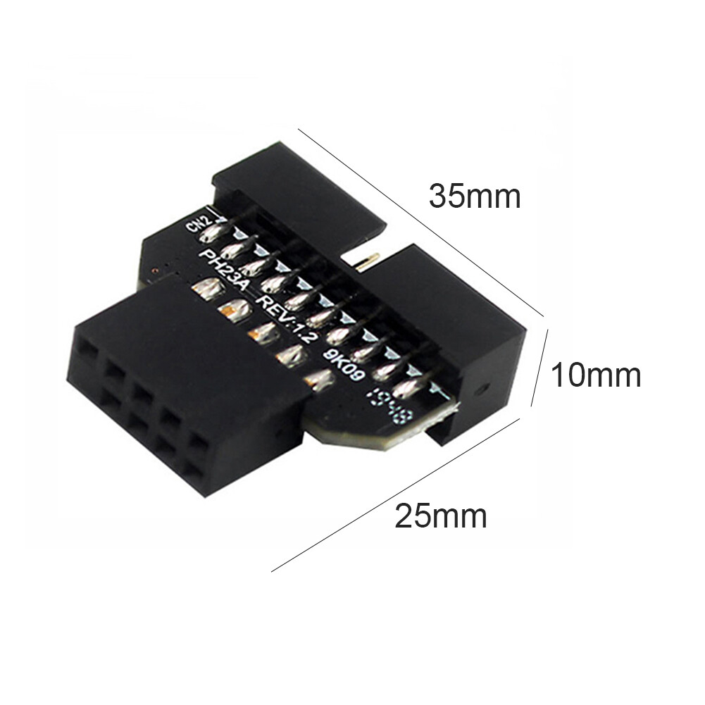 USB 3.0 20-Pin to USB 2.0 9-Pin Adapter Front Panel Converter for Motherboard Computer Accessories