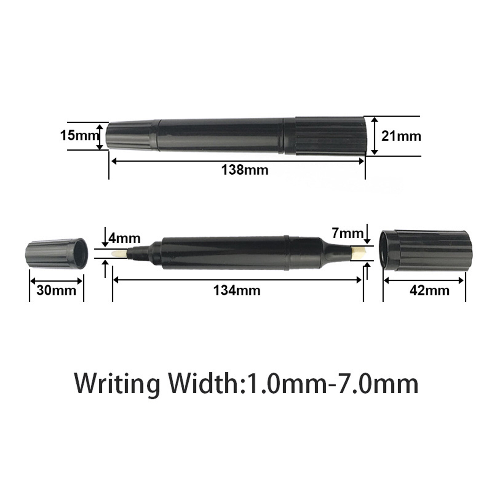 Blesiya 30x Refillable Pen Double Head Fine Replacement Nib Whiteboard Pen Tool DIY