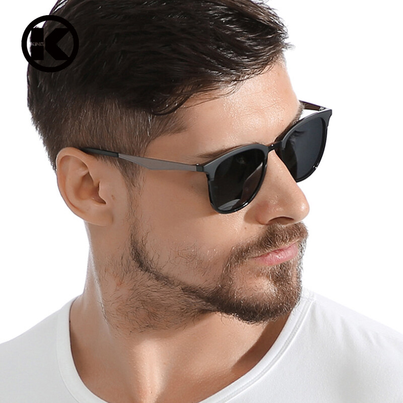 TR90 Metal Polarized Sunglasses Men Retro Square Sunglasses Vintage Sun ...