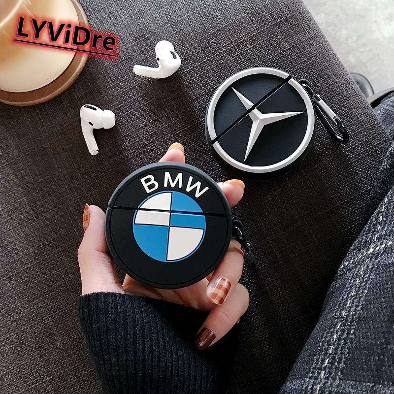 LYViDre Car Logo 3D Soft Earphone Case For AirPods 1 2 3 Protective Case for Apple Airpods Pro 3 Bluetooth Headset Decoration Cover Earphone Accessories