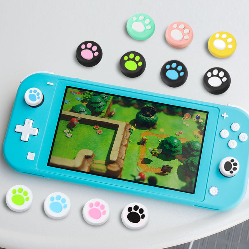 Nắp Bộ Chuyển Đổi Nintendo Tay Cầm Điều Khiển Lite V1/V2 Chỗ Đặt Ngón Cái Nắp Đậy Silicon Tay Cầm Joycon Nút Ns Phụ Kiện Móng Vuốt Mèo