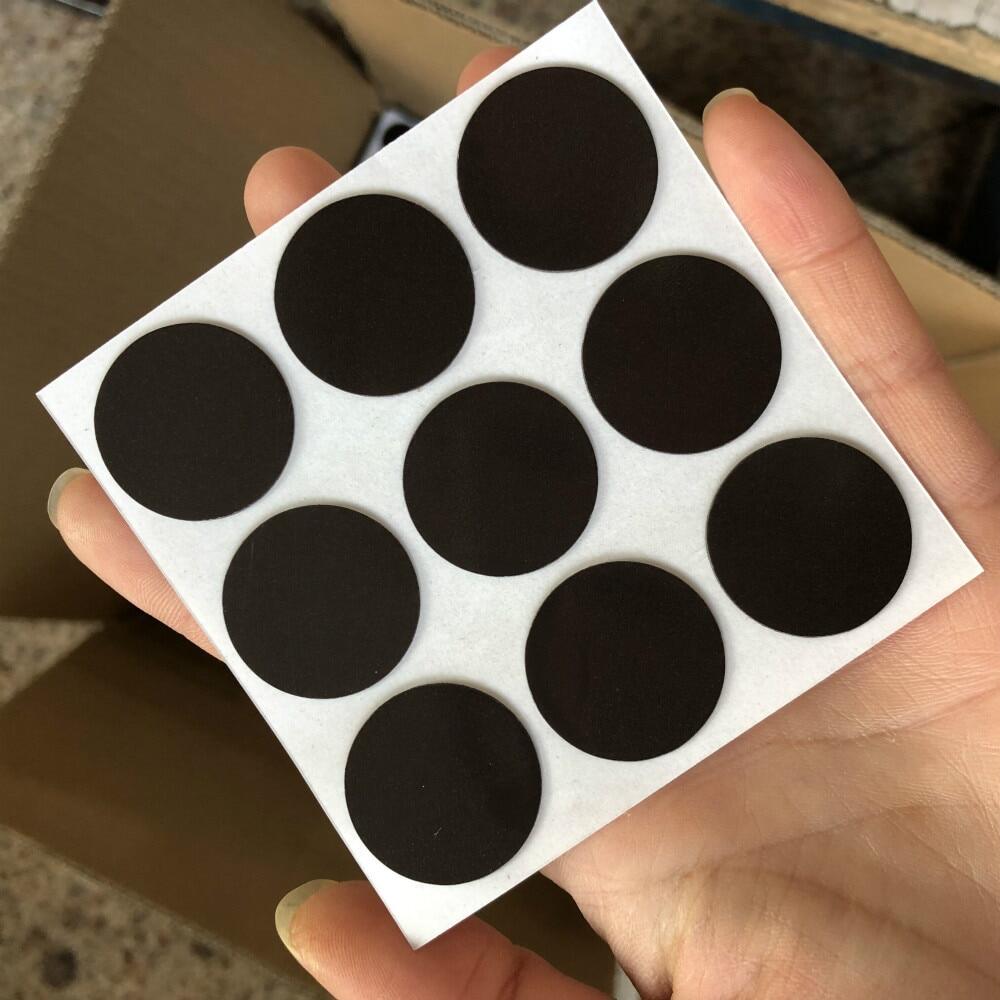 10pcs 25x2mm Self Adhesive Soft Rubber Magnetic Pads Round Fridge Craft Magnet 