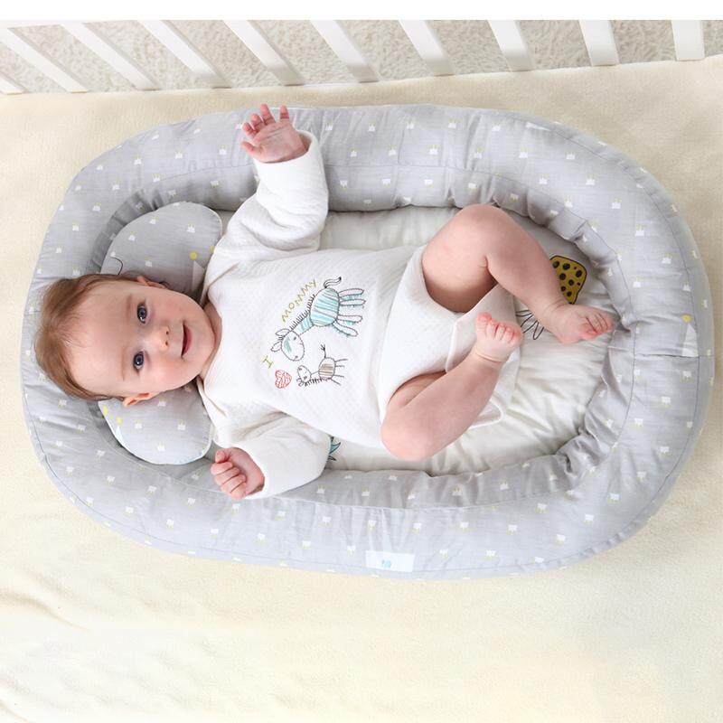 Portable Baby Pillow Sleep Cushion Pad Newborn Crib Nest Bed Mattress Breathable
