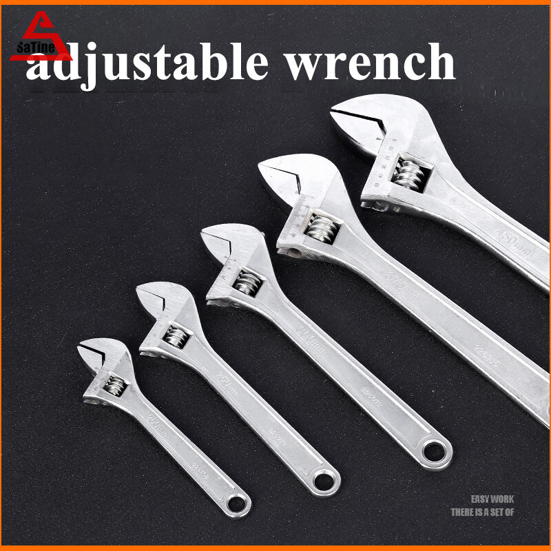 6-18 "Adjustable spanner adjustable open end wrench chrome plated forging open end wrench