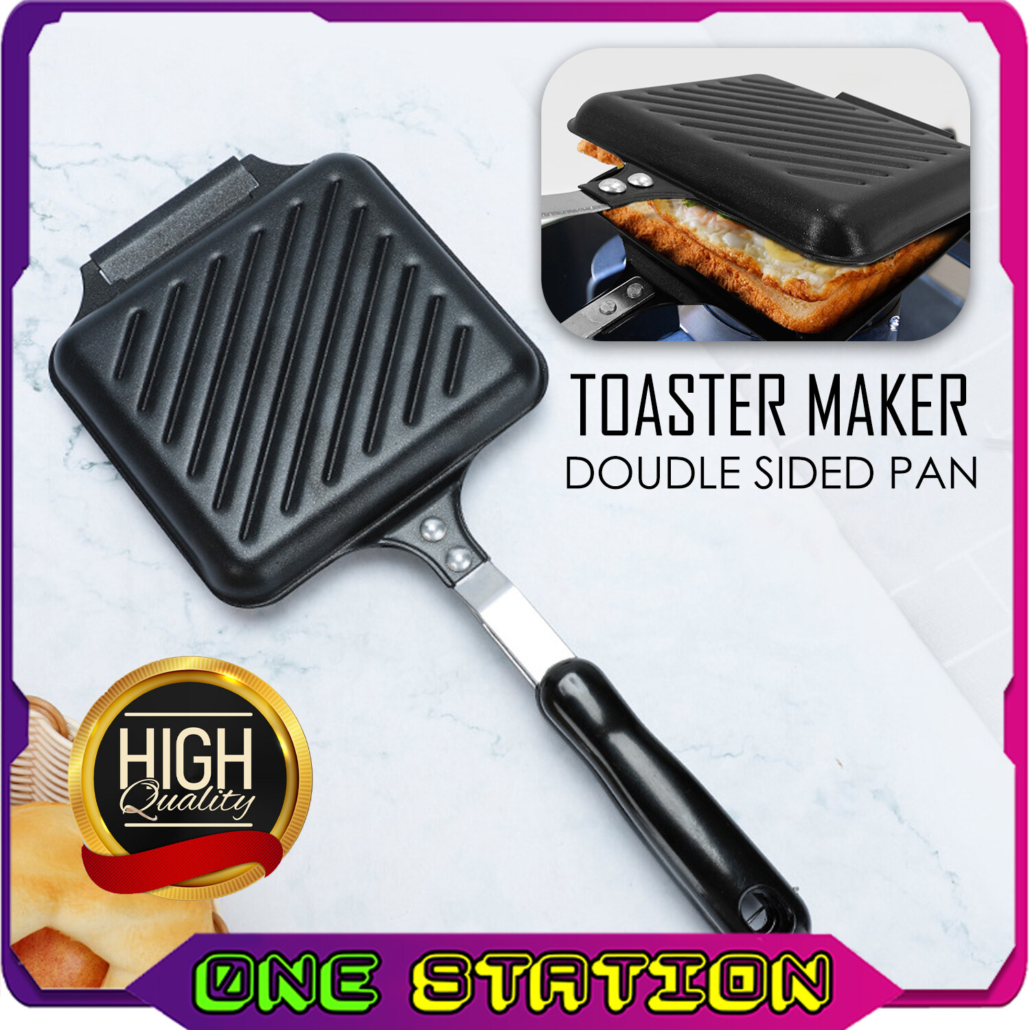Bread Toaster Pan Pembakar Roti Camping Toaster Sandwich Maker Sandwich dismantle Pan Sandwich