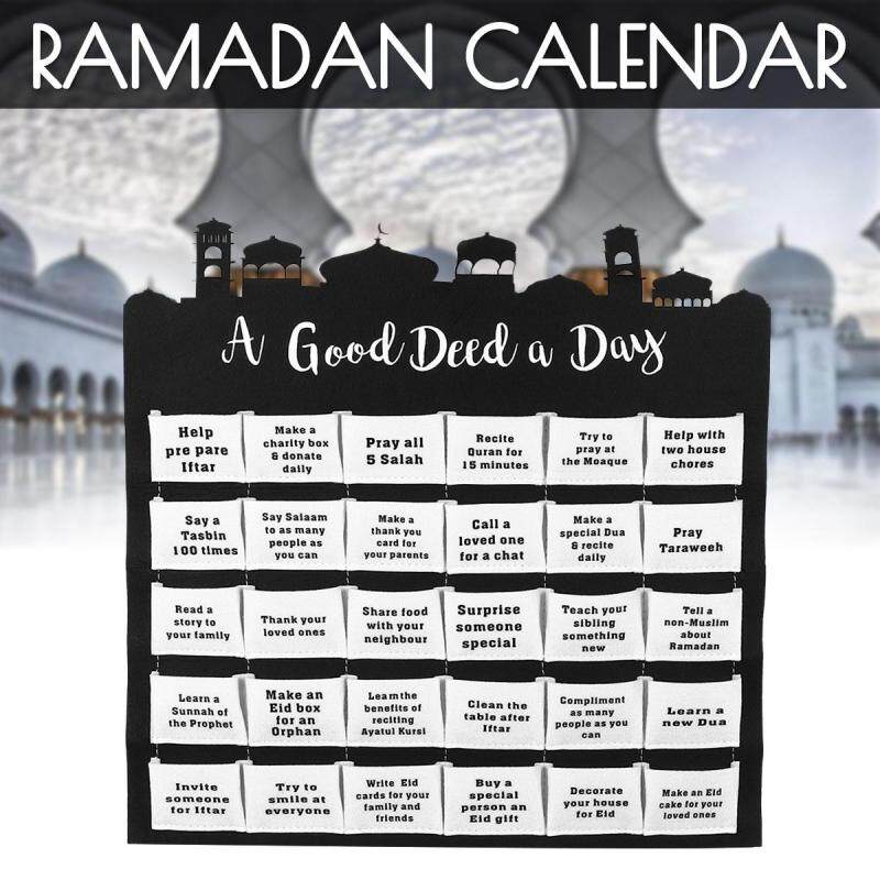 Lịch Mùa Vọng Ramadan Ả Rập Cho Trẻ Em, 30 Túi Đồ Trang Trí Theo Dõi Eid Mubarak Miễn phí vận chuyển