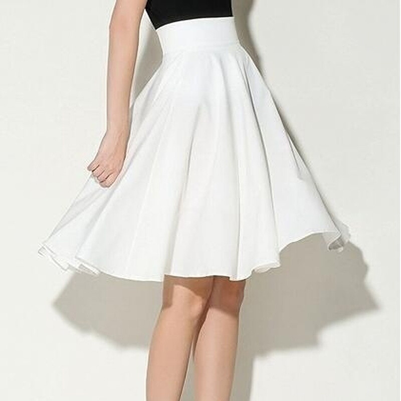 solid white skirt