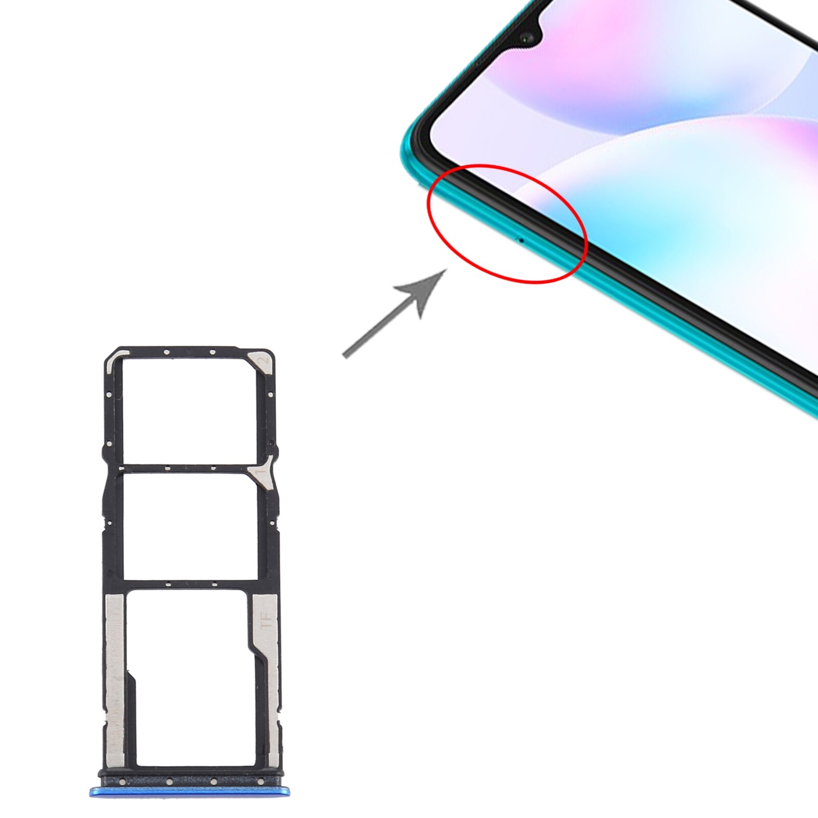(Hàng Có Sẵn) Khay Thẻ SIM + Khay Thẻ SIM + Khay Thẻ Micro SD Cho Xiaomi Redmi 9A/Redmi 9C