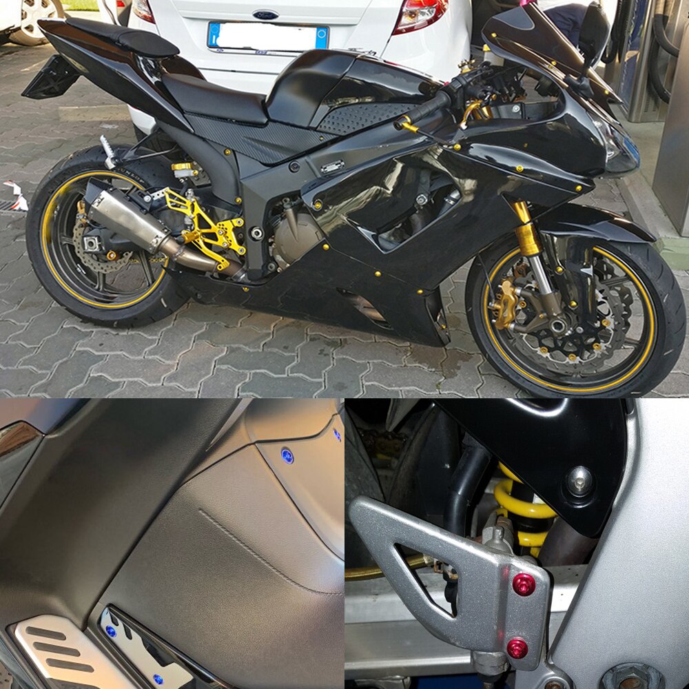 รถจักรยานยนต์ Full Fairing Bolts สกรูชุดคลิปยึดสกรูสำหรับ Yamaha YZF R1 ...