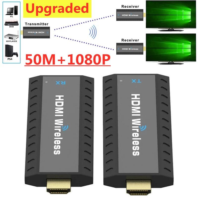 50M Wireless HDMI Video Transmitter And Receiver Extender Display Adapter Screen Share Switch For PS4 PC To TV Monitor Projector