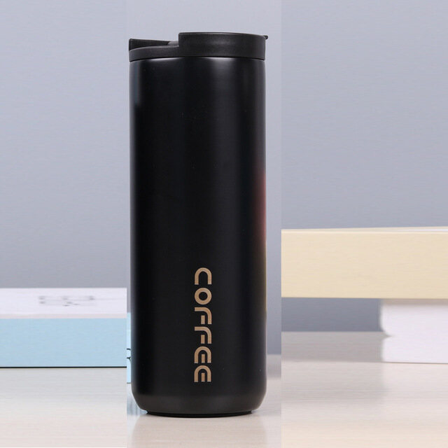 350ml/500ml Double Stainless Steel Coffee Mug Leak-Proof Thermos Travel Bottle Cup Outdoor Fitness Essentials Best Gift