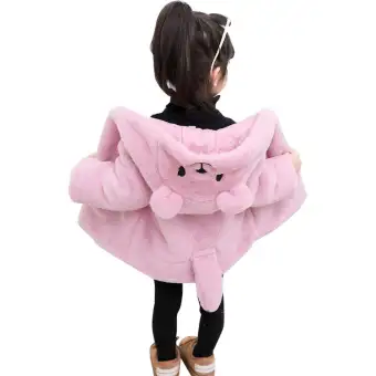 Gadis Lucu Kartun Telinga Tebal Lengan Panjang Mantel Jaket Dengan