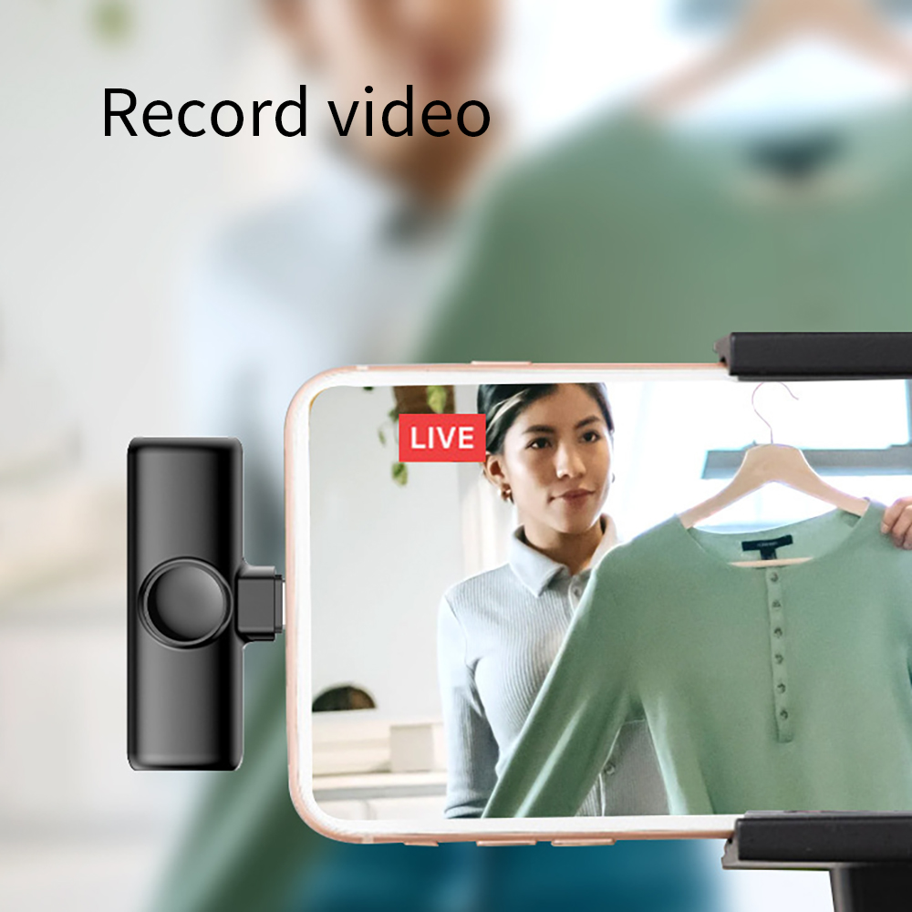 Kebidumei Wireless Microphone Mini Audio Video Recording Mic For Live Broadcast