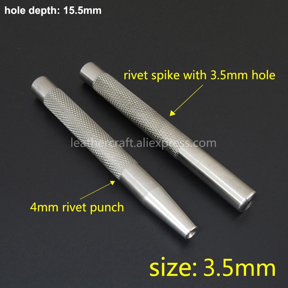 1 Set Craft Tool Copper Rivet & Burrs Riveting Tool Setter Setting Tool Stainless Steel Fasteners Fixing Tool