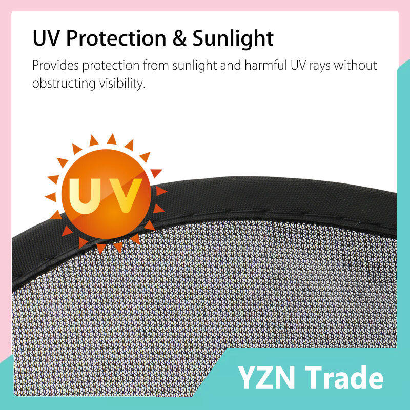 2pcs Car Window Screen Sun Shade Mesh Cover Windshield Sunshade Visor With Suction Cups Summer Auto Supplies
