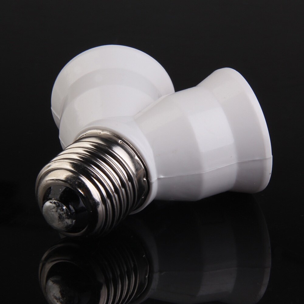 E27 Base Light Lamp Bulb Socket 1 to 2 Splitter Adapter Converter Socket