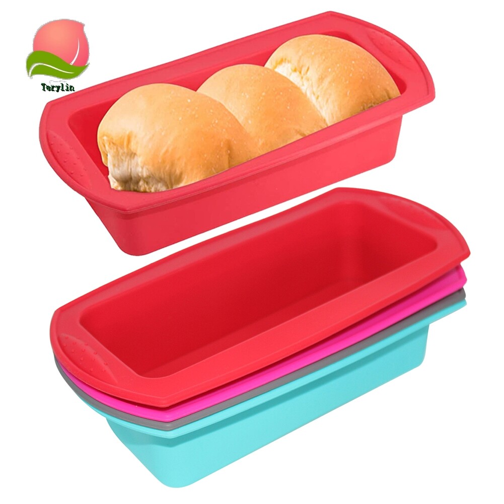 Terylin 2Pcs Silicone Non-stick Cake Bread Loaf Pan DIY Making Mold Kitchen Baking Tool