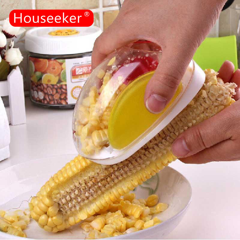 Corn Stripper Peeler Kernel Remover Cooking Tools Convenient Necessary Helper Easy Peel Corn Stripper Threshing Stripping