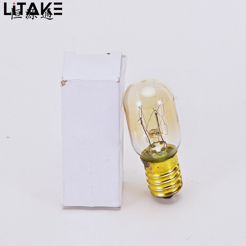 Litake E14 15W Refrigerator Light Bulb LED Tungsten Filament Lamp Bulbs Yellow Light