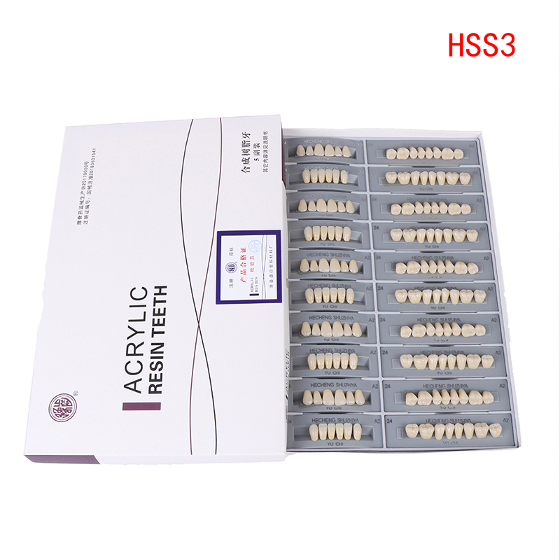 😍boloni 5 bộ/hộp hàm răng giả nhựa polymer tổng hợp nha khoa, mô hình răng nha khoa
